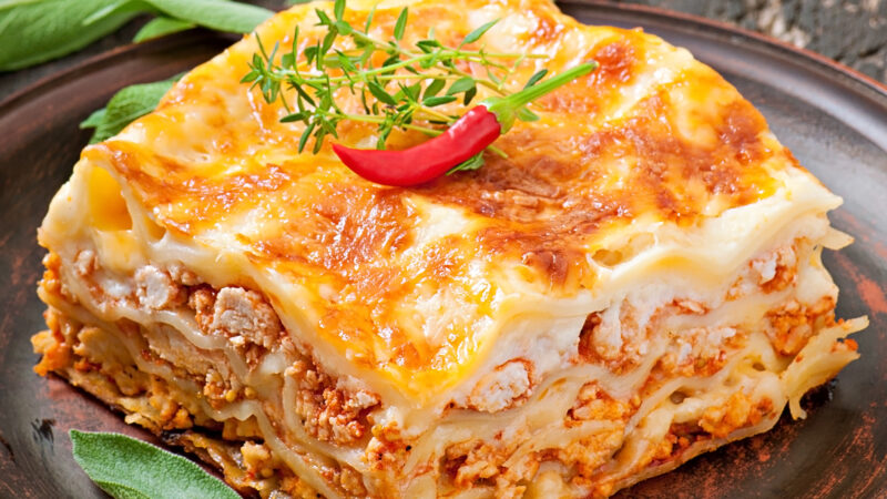 Lasagnes bolognaise et jambon