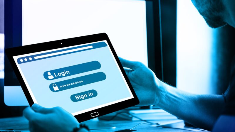 Illustration d'une authentification par mot de passe